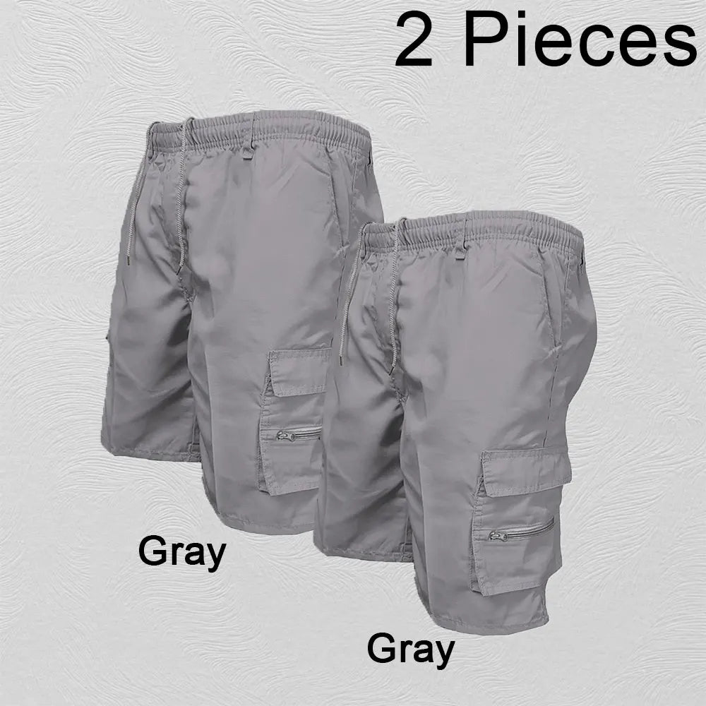 Men's Cargo Shorts – Casual Big Pocket Sports Slacks, Cargo Panel Trousers, Plus Size
