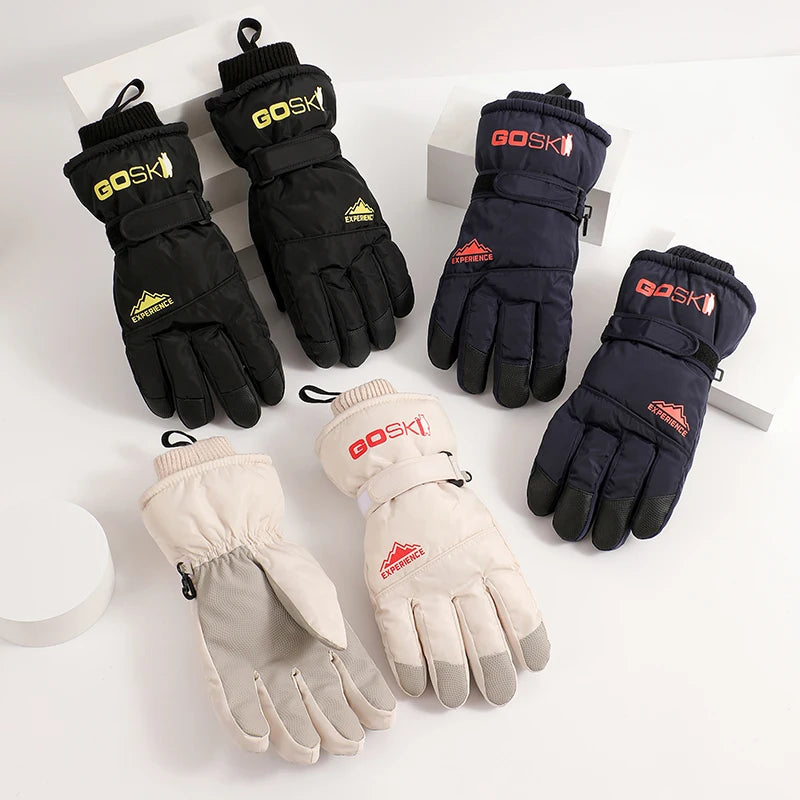 Kids Winter Ski Gloves - Thick Anti-Slip Snow Mittens
