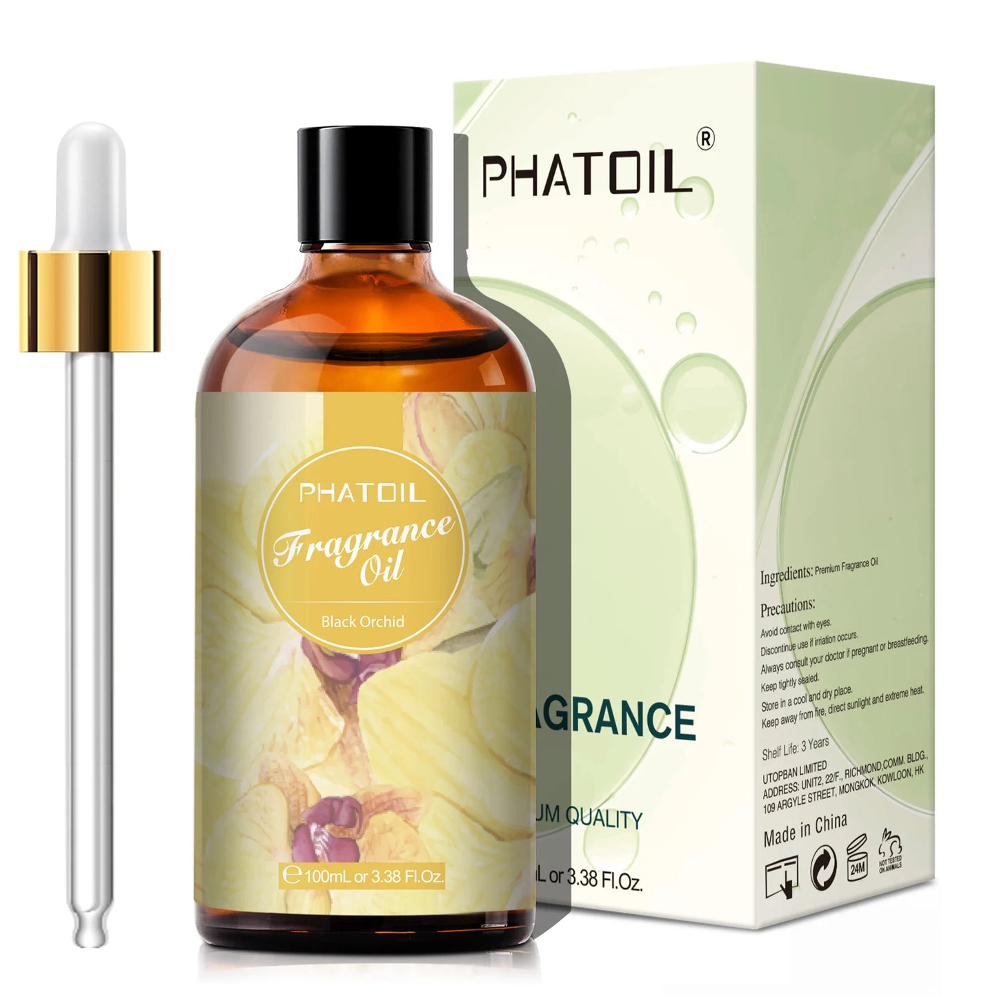 PHATOIL 100ml  White Musk Fragrance Essential Oil  Fresh Linen Honeysuckle Peach Orange Blossom for Aroma Candle Soap Making