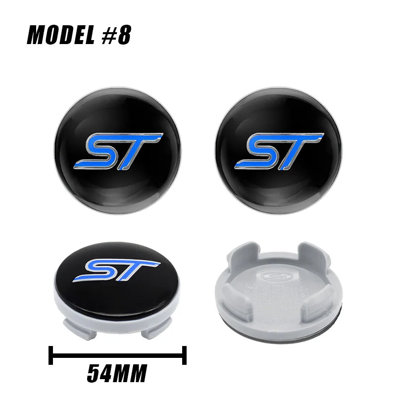 4Pc 56mm 60mm 54mm Car Wheel Center Hub Cap For Ford Fiesta Mondeo Fusion Explorer Escape Focus Kuga Rim Cover Sticker Accessory