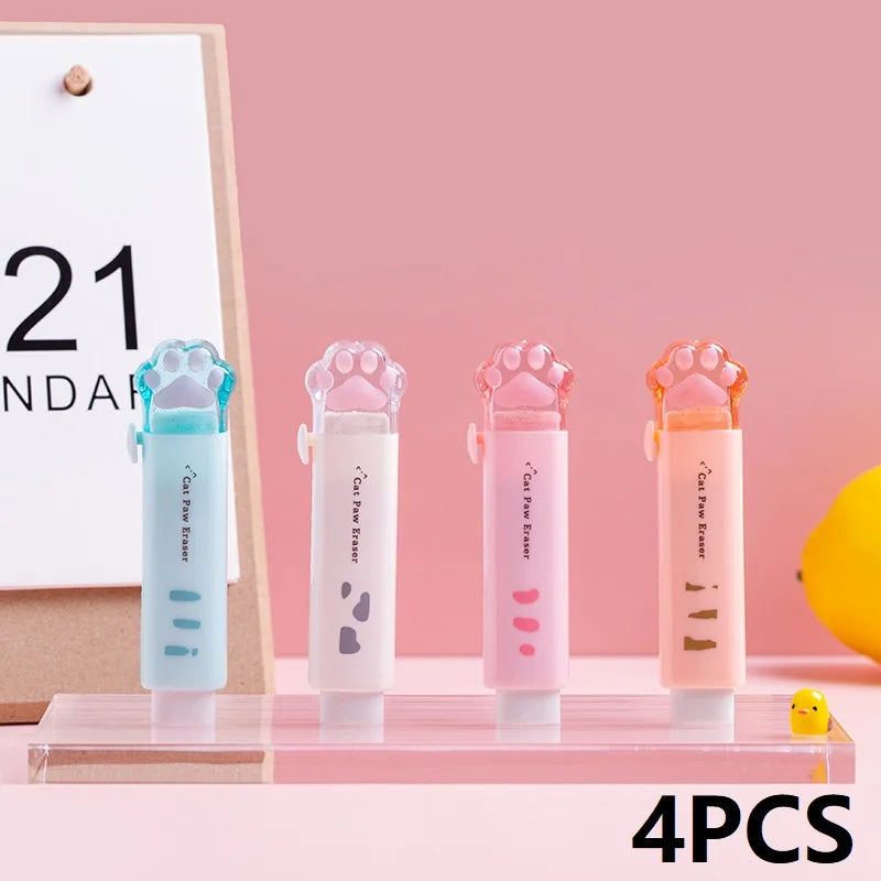 Cute 4PCS Kids Animal Erasers - Fun School Stationery