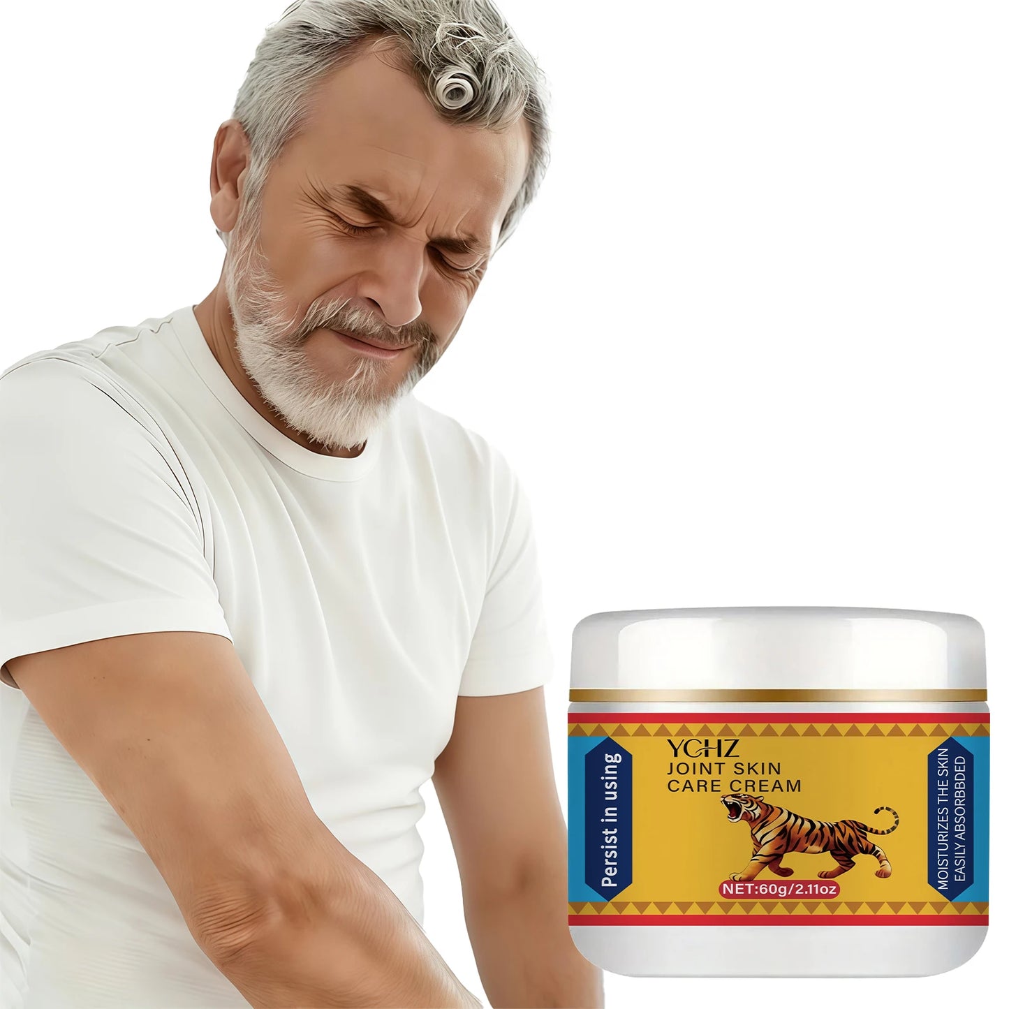 Tiger Massage Cream Moisturizes the Skin, Is Easily Absorbed, and Is a Perfect Companion for Sports Enthusiasts - 60g