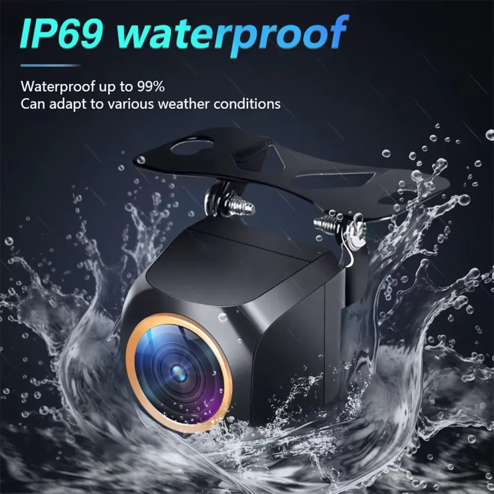 AHD 1080P Car Rear-View Backup Camera (200° Fisheye, Night Vision)