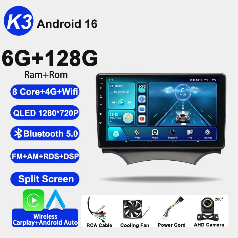 9" Car Stereo with Apple CarPlay & Android Auto, Compatible with Ford Ka (2008-2014)