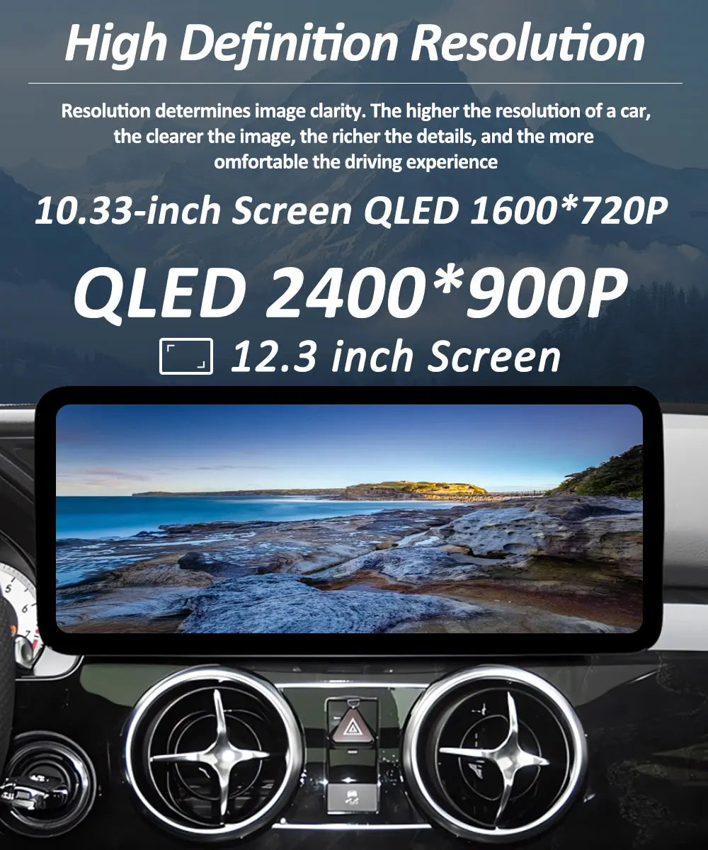 Android 16 Intelligent System for BENZ C CALSS W205 GLC 2026 - 2026 Car Video Multimedia Player GPS Navigation QLED HD Screen BT