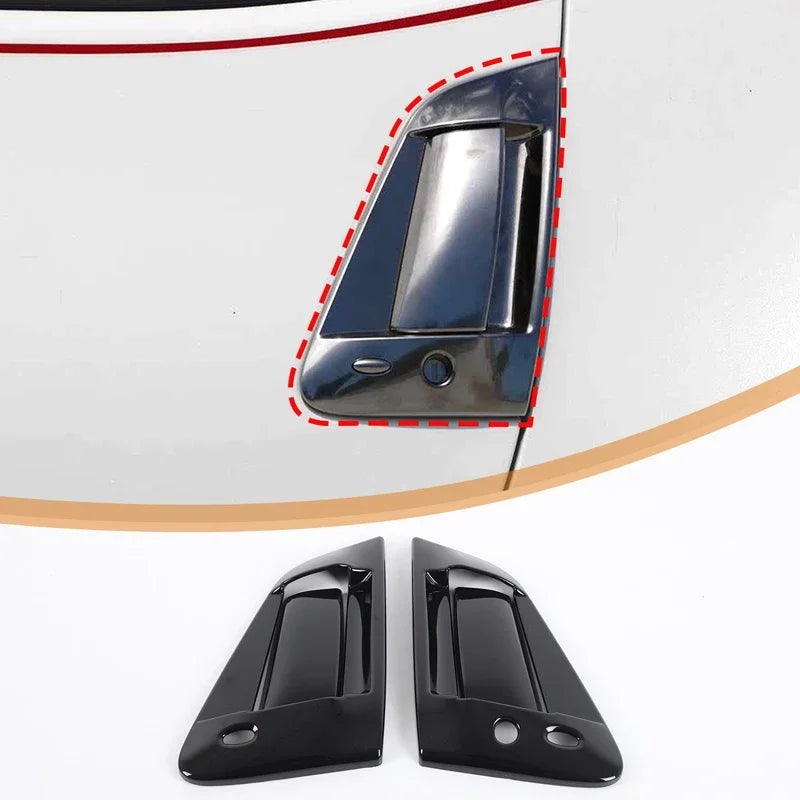 For 2009-2020 Nissan 370Z Door Handle Frame, Exterior Door Handle Decorative Frame ABS Carbon Fiber Pattern 4pcs RHD