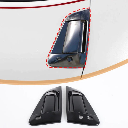 For 2009-2020 Nissan 370Z Door Handle Frame, Exterior Door Handle Decorative Frame ABS Carbon Fiber Pattern 4pcs RHD