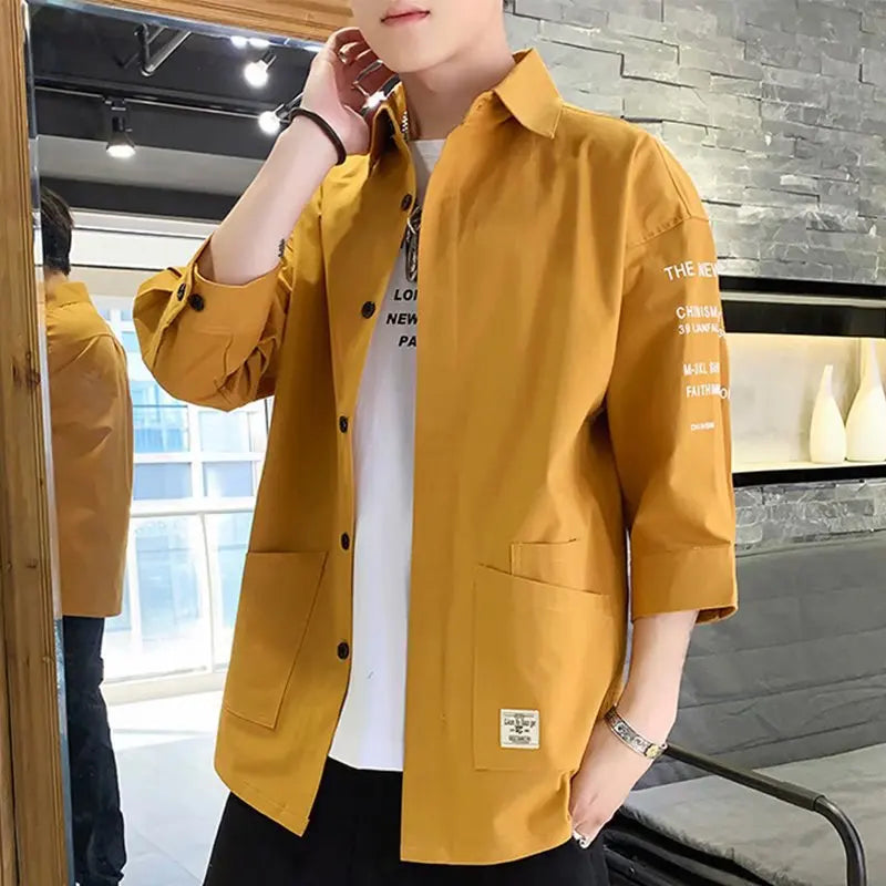 Men's Streetwear Shirt — Harajuku Korean Summer Casual Top