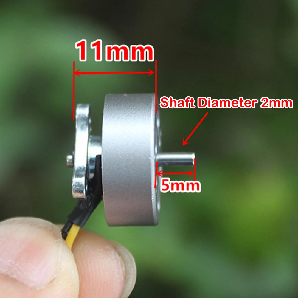 Mini 18mm 3-phase Brushless Motor DC 7.4V 2750KV High Speed  2mm Shaft 2S-3S BLDC Small RC Drone FPV Quadcopter Aircraft Engine