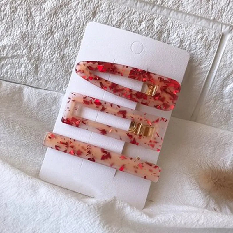 UXSL Girls Hairpins Cute Cat Acetate Hair Clips Headdress Womens Water Drop Leopard Print Barrettes Hair Accessories Gift