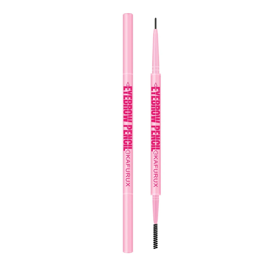 1pcs Ultra-fine Double headed Rotable Eyebrow Pen with Brush Eye Makeup Waterproof Wild Eyebrow Pencil Cosmetic Eyebrow Brush