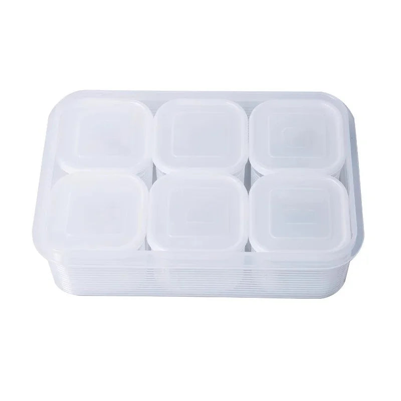 6-Grid Fridge Storage Box with Lid - Veggie & Seasoning Keeper - photo 7