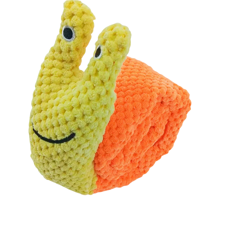 Snail Snuffle Puzzle Toy for Dogs - Plush Squeaky Treat Hider – photo 10