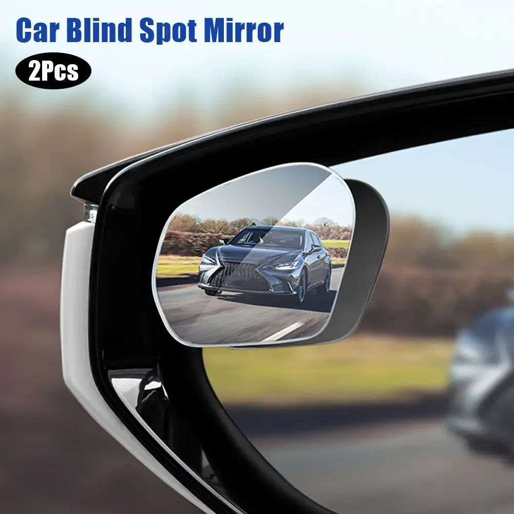 2PCS 360 Degree Adjustable Angle HD Glass Blind Spot Mirrors Car Rearview Mirrors Frameless Wide-angle Rearview Mirrors
