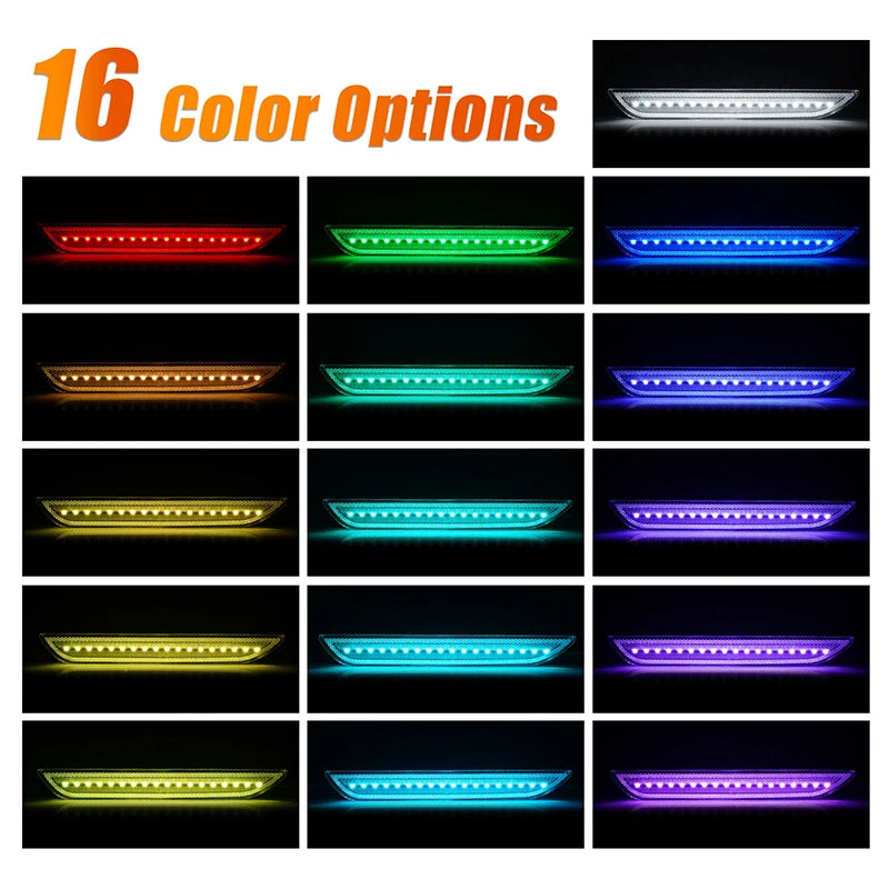 4Pcs LED Front Rear Bumper Side Marker Lights For Chevrolet Chevy Camaro 2016-2021 Cadillac CTS ATS Car Accessories OEM#23169181