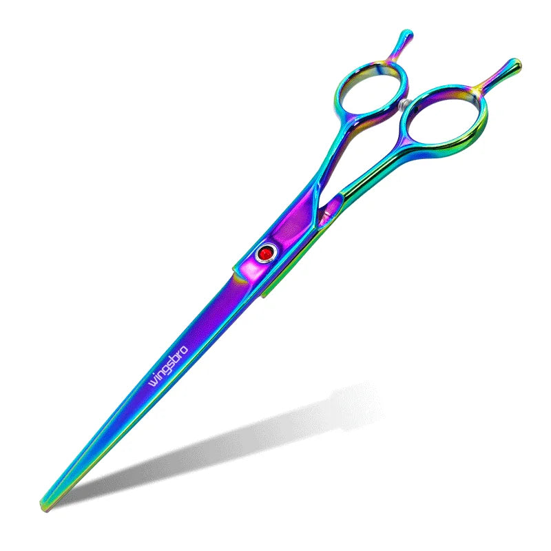 7-Inch Curved Pet Grooming Scissors - Left & Right Hand
