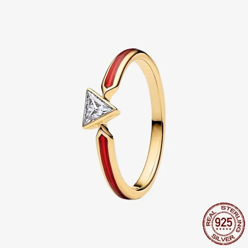 925 Sterling Silver Open Ring Style CZ Paved Heart Butterfly Flower Colorful Gemstone Ring For Women Daily Wear Jewelry Gift