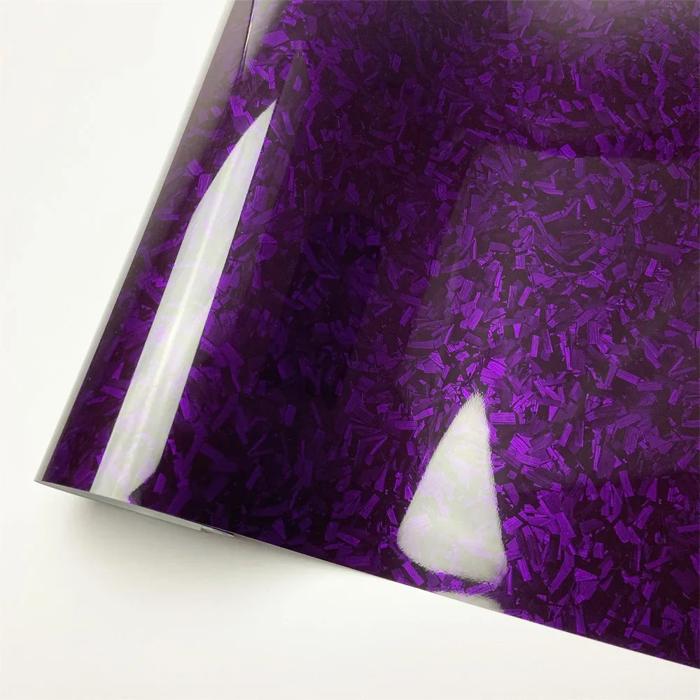 Forged Carbon Fiber Vinyl Film Purple Crystal Car Stickers Auto Wrapping Tuning Cover For Auto Body And Car Accessories