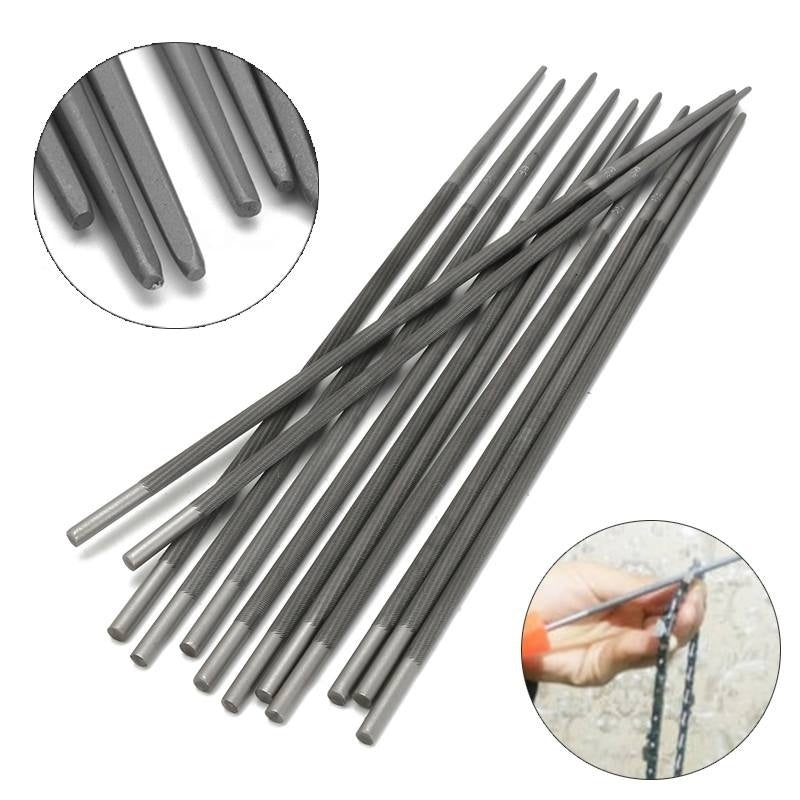 12 Pieces Chainsaw Round Files 5.5mm 7/32in for Sharpenning Chains Saw Sharpener Usually