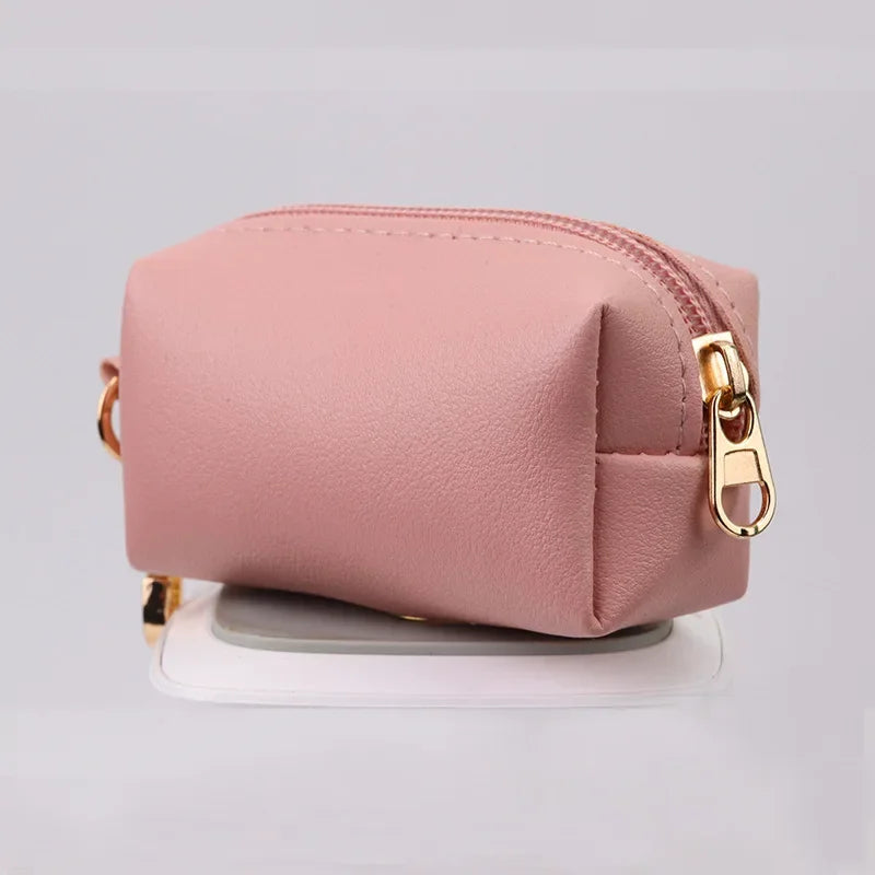 PU Leather Poop Bag Dispenser - Portable Dog Walking Pouch