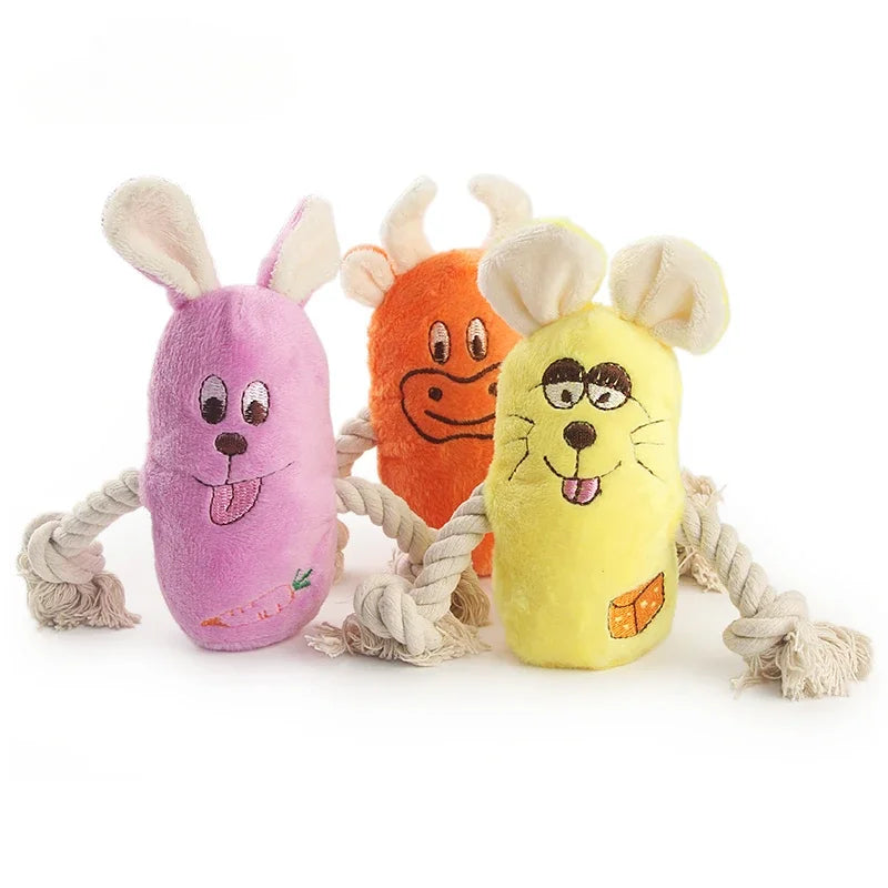 Squeaky Plush Dog Toy - Teething Toy for Puppies & Chewers – photo 4