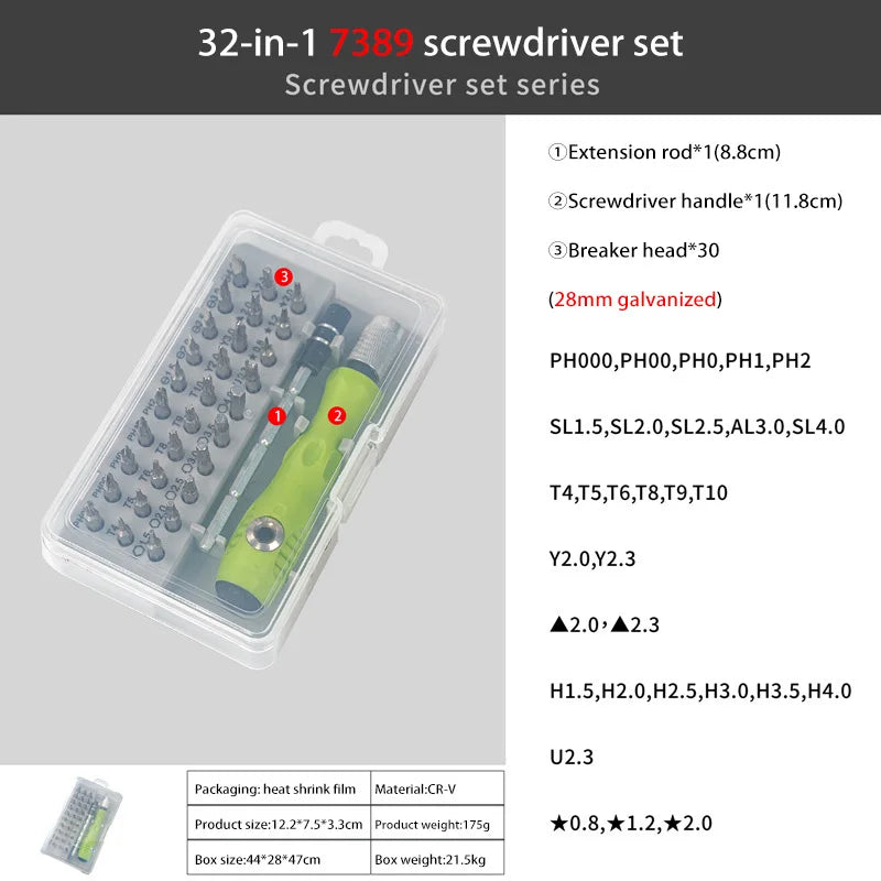 32 in 1 Screwdriver Set Cool Gadgets Stocking Stuffers Christmas Gifts For Dad Grandpa Husband Multi Functional Screwdriver