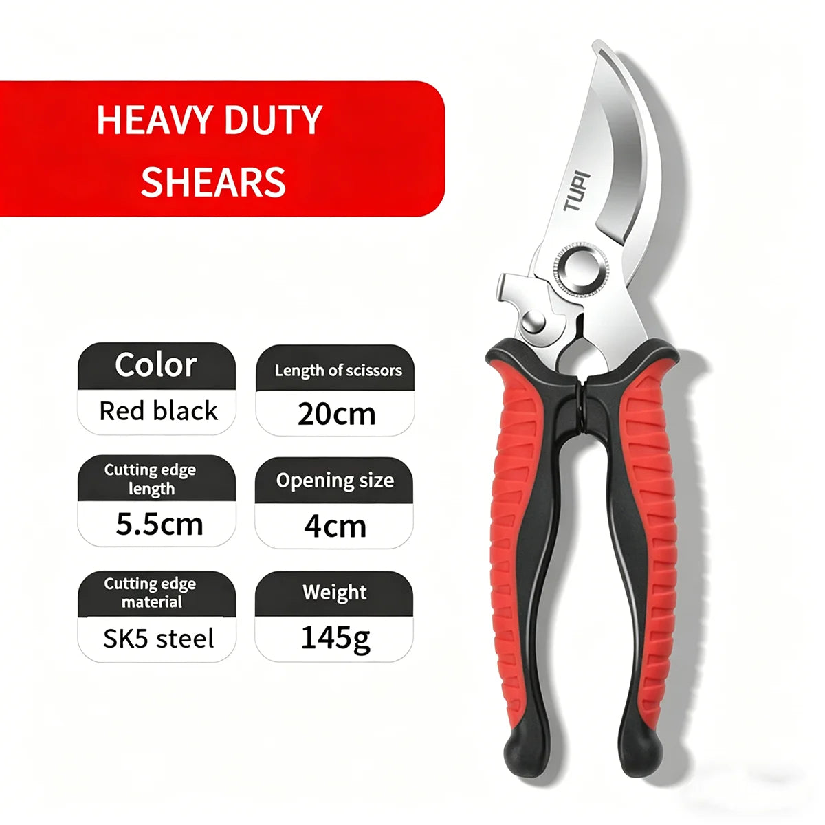 Garden Pruning Shears – Stainless Steel Plant Scissors for Trimming & Cutting