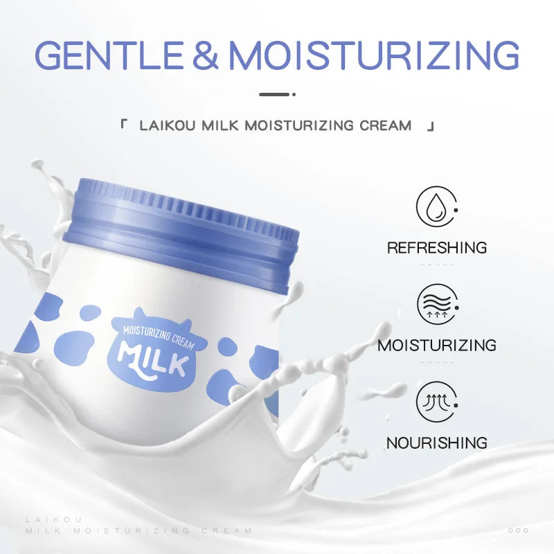 55g Milk Hyaluronic Acid Moisturizing Cream Smooth Nourish Face Creams  Improving Dryness & Roughness Facial Skin Care Products