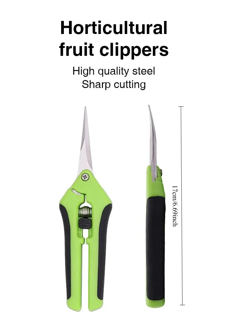 Garden Pruning Shears – Non-Slip Stainless Steel Flower, Fruit & Vegetable Scissors