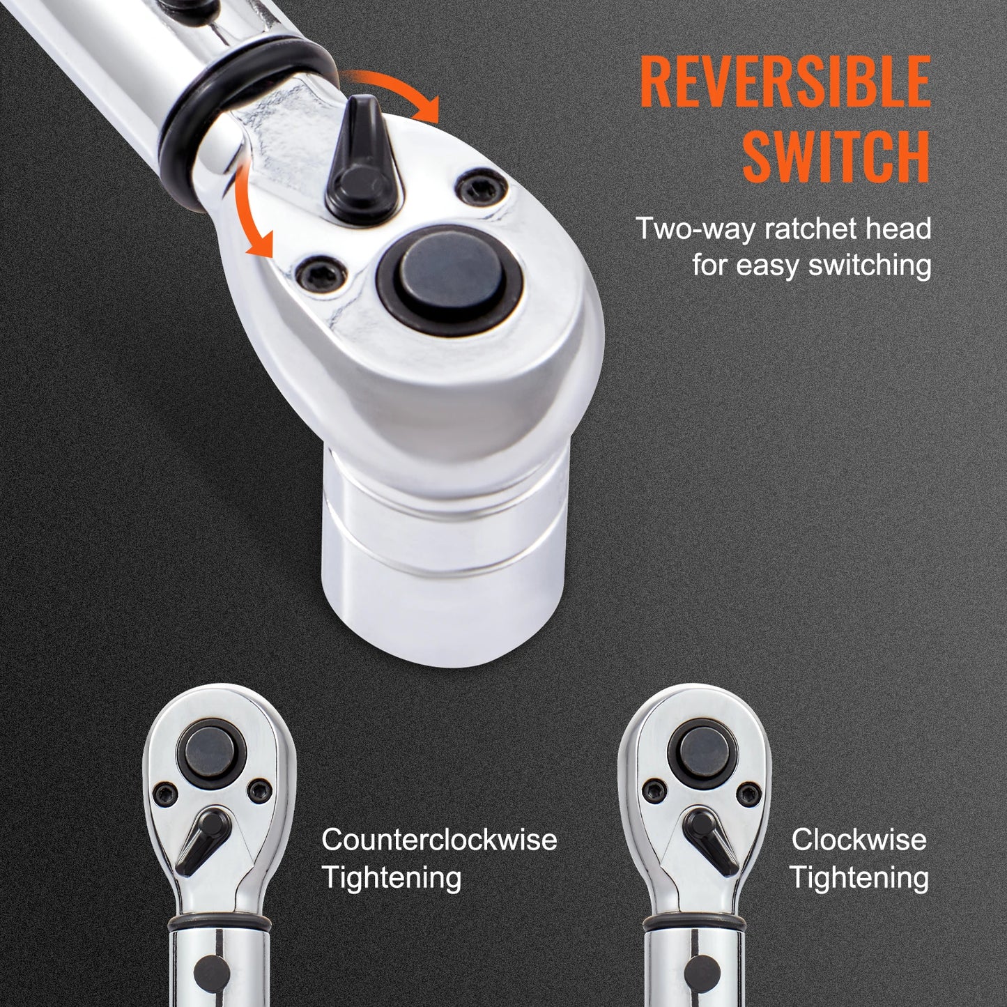 SucceBuy Mechanical Click Torque Wrench Set – Dual-Direction Adjustable Drive Wrench with Dual Range Scales | Multiple Torque Ranges | Auto & Precision Tool