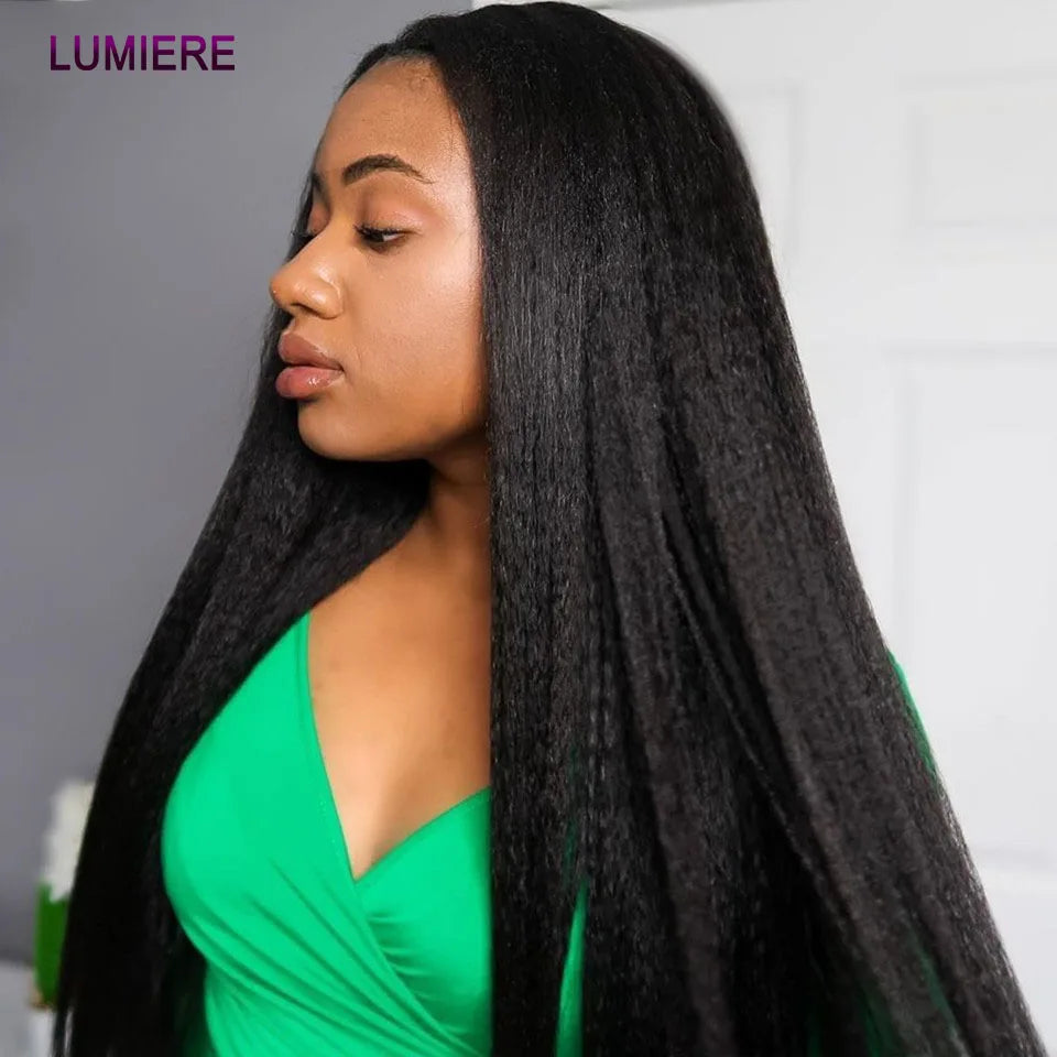 Kinky Yaki Straight Human Hair Bundles Deal Raw Virgin Human Hair Bundles Deal Brazilian Hair Extensions On Sale Clearance