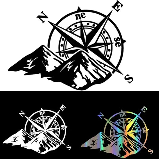 LYKX Mountain Fashion Auto Body Styling Motorcycle Laser Sticker Decoration Vinyl Decal Colorful Rear Windshield Stickers