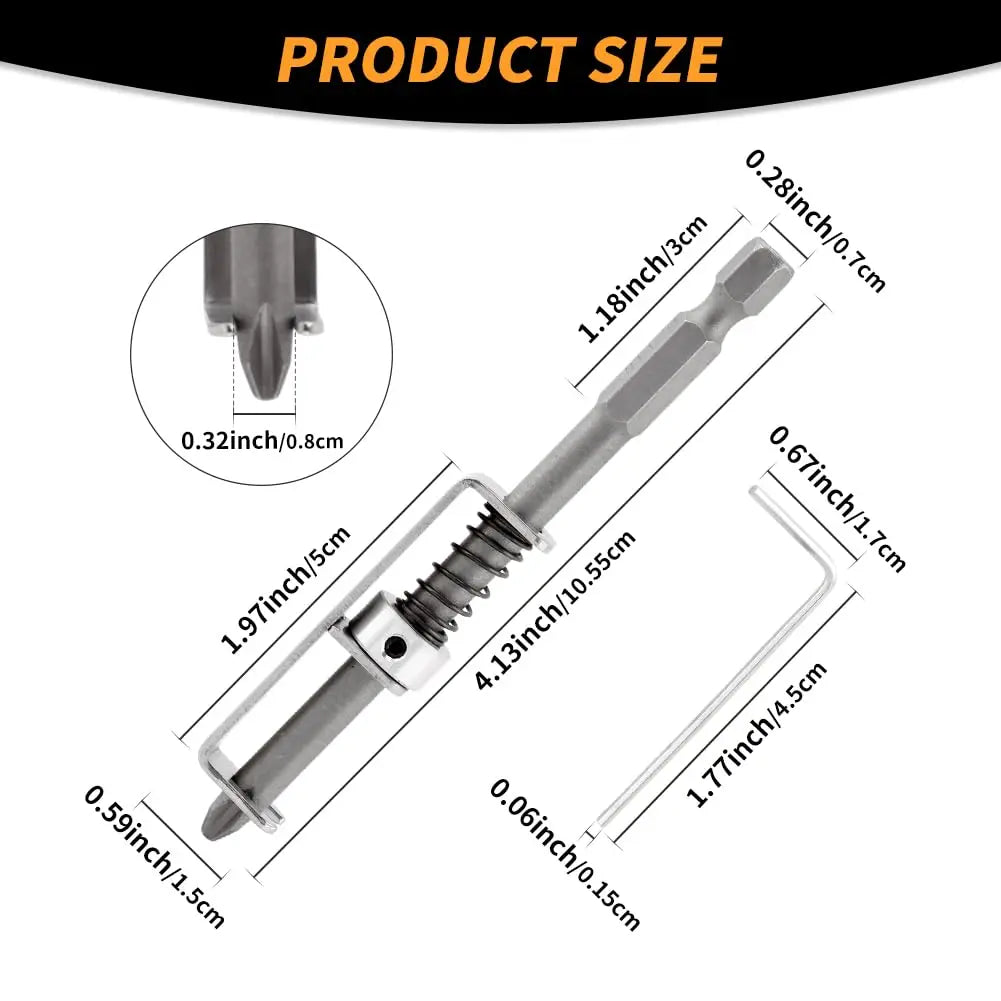 Rafford Screw holder drill bit Phillips anti-drop screwdriver bit fixing clamp set suitable for electric drills, DIY repair.