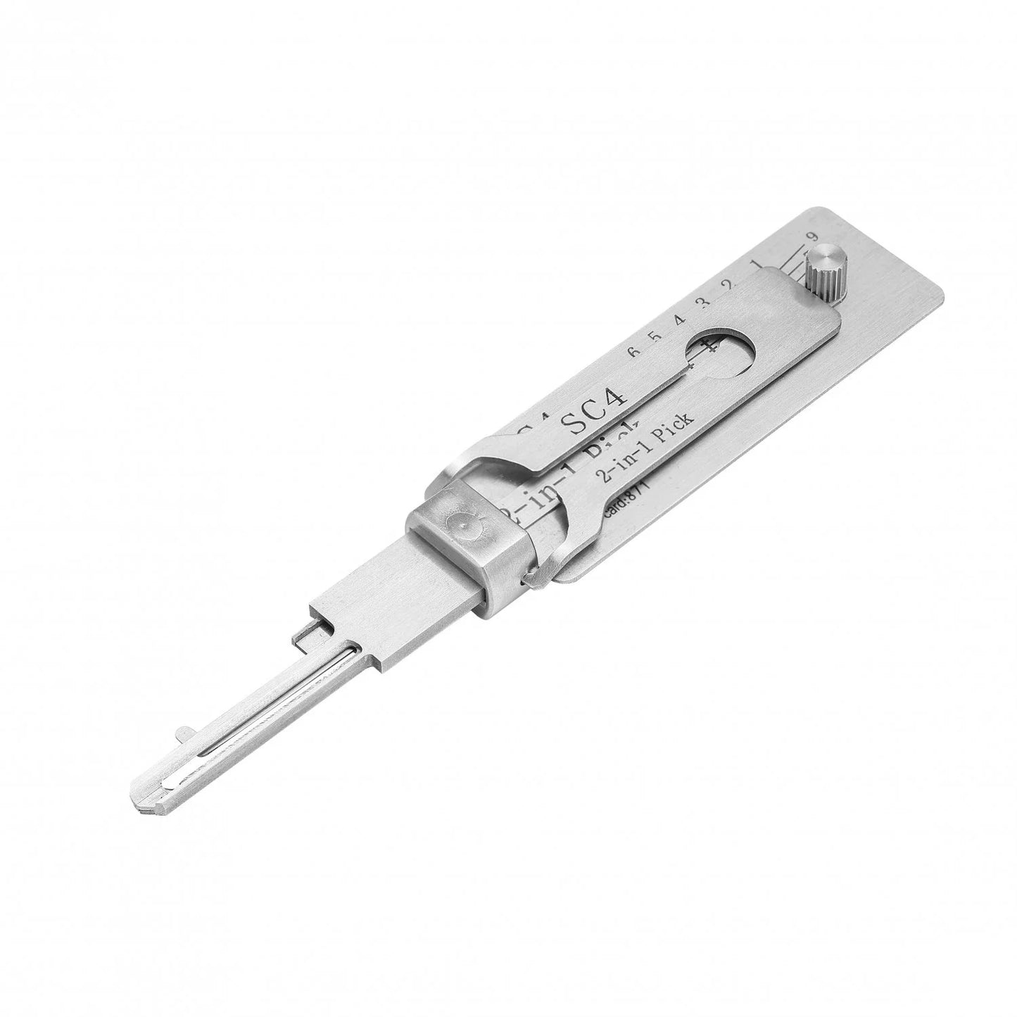 1-6Set Lishi 2 in 1 Unlock Decoder Pickup Kit Unlock Tool Key Decoder Precision Hook Door Maintenance and Repair
