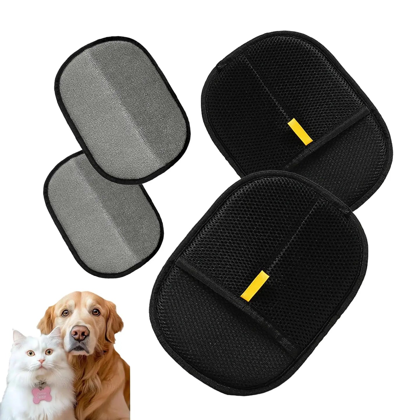 Pet Hair Remover Brushing Gloves – Remove Fur from Clothing, Furniture, Car Seats & Upholstery | 1, 2 or 5 Pack (17x23cm)