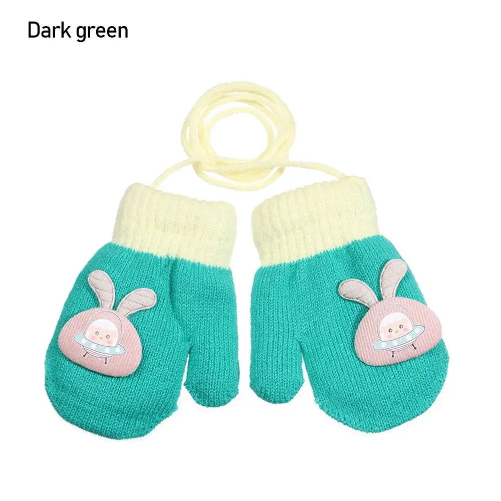 Toddler Rope Knit Mittens - Thick Cute Winter Gloves Ages 1-3 - photo 12