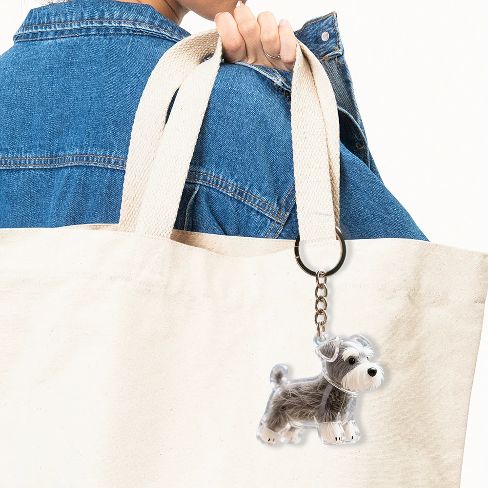 Transparent Pet Fur Keepsake Capsule Cartoon Dog Hair Storage Keychain DIY Hair Storage Decoration Backpack Pendant For Pet Love