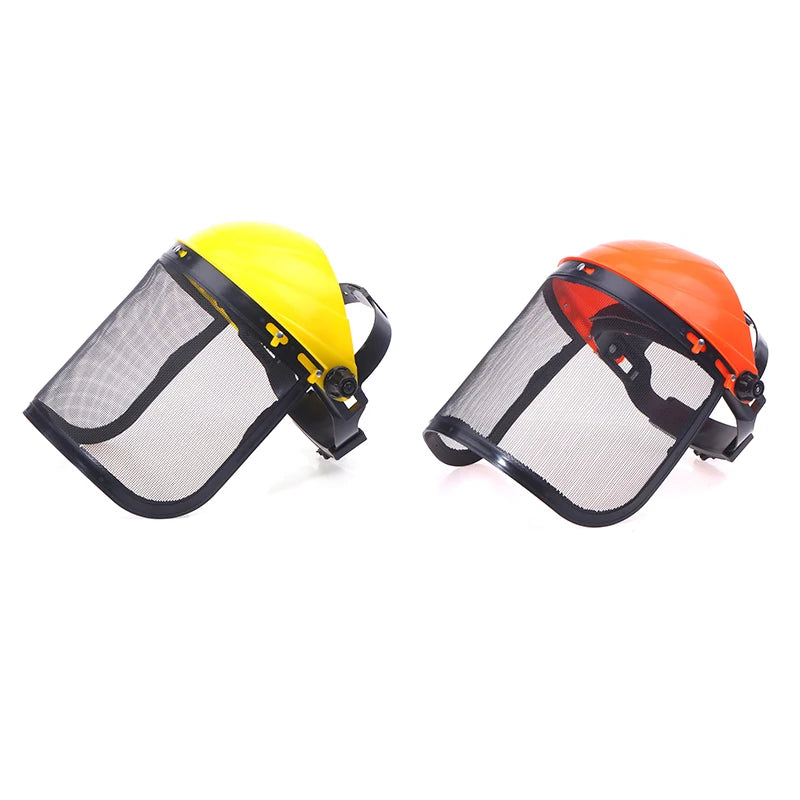 1PC Garden Grass Trimmer Safety Helmet Hat with Full Face Mesh Protective Mask for Logging Brush Cutter Forestry Protection
