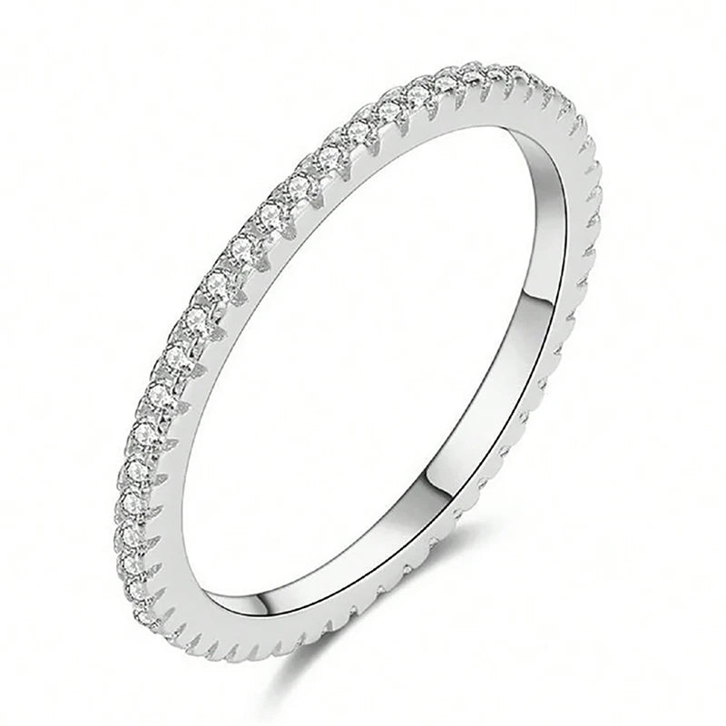 925 Sterling Silver 2 Carat Zircon Ring for Women - Fine Jewelry