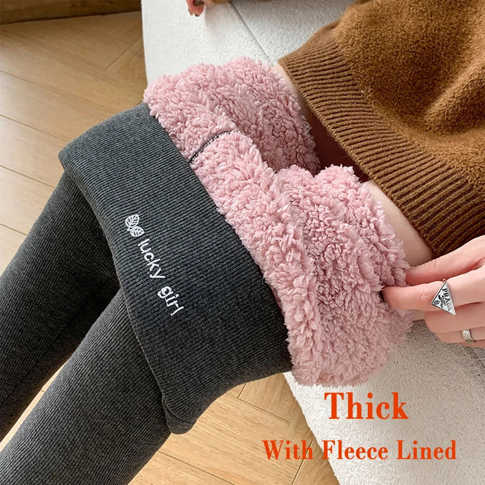 Women's Velvet Fleece Leggings - Thick High Waisted Winter Tights - photo 9