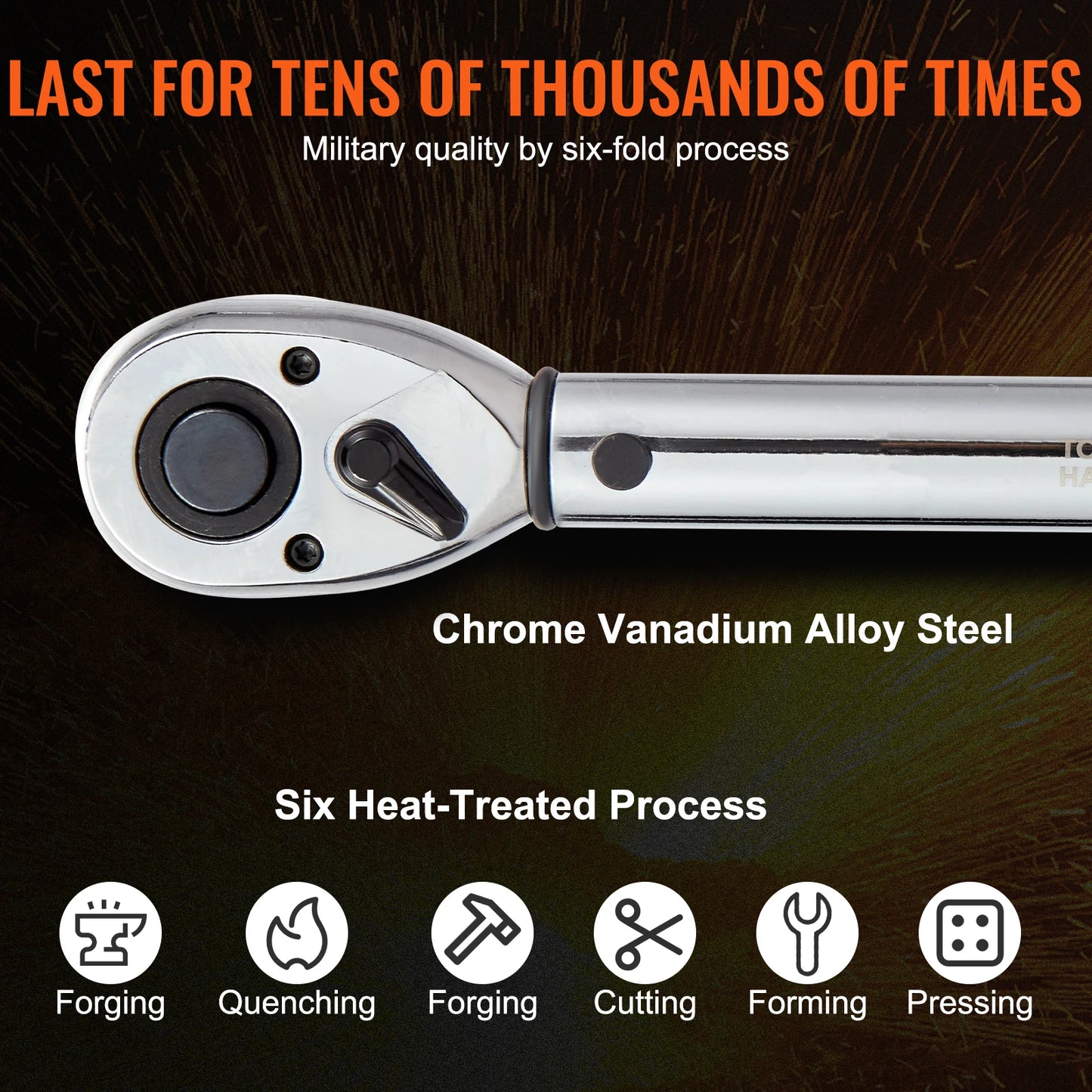 SucceBuy Mechanical Click Torque Wrench Set – Dual-Direction Adjustable Drive Wrench with Dual Range Scales | Multiple Torque Ranges | Auto & Precision Tool
