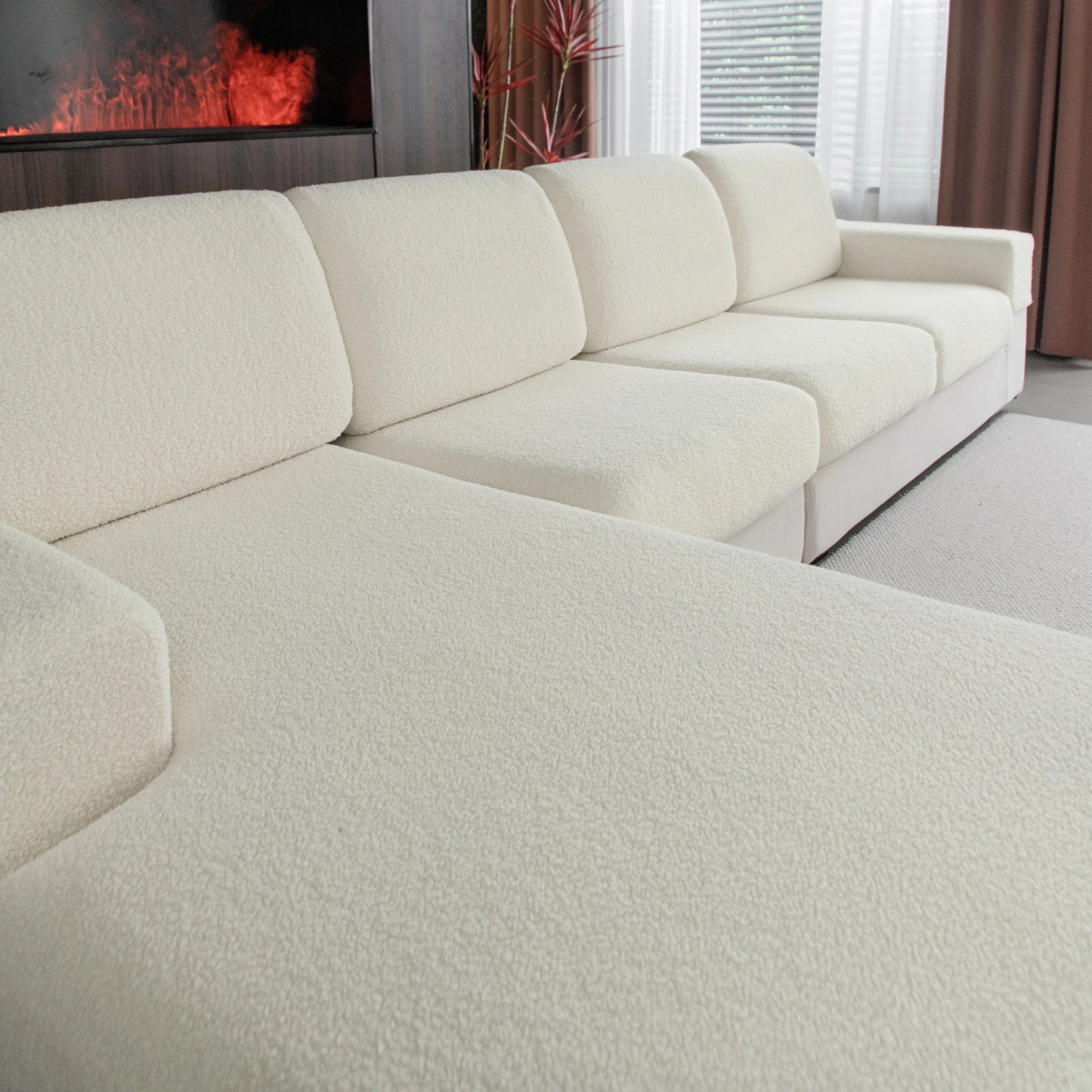 Elastic Stretch Sofa Cover Waterproof 1/2/3/4 Seater Adjustable Strap Non-Slip Slipcovers for Sectional Recliner Living Room