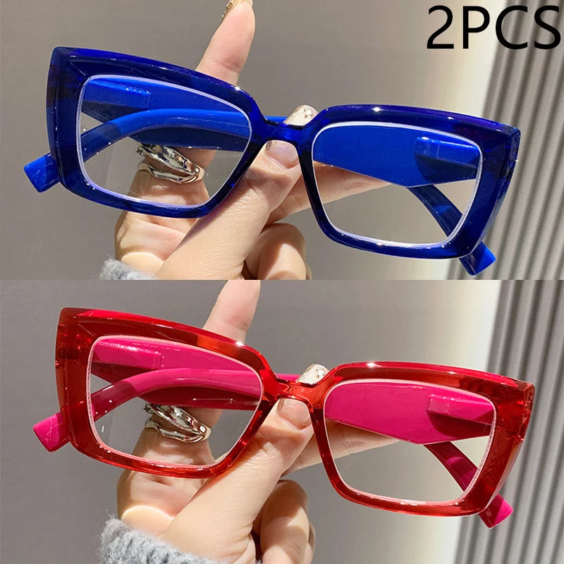 2/3PCS New Cat-eye Reading Glasses Fashionable Simple And Versatile Reading Glasses For Middle-aged And Elderly People 2319