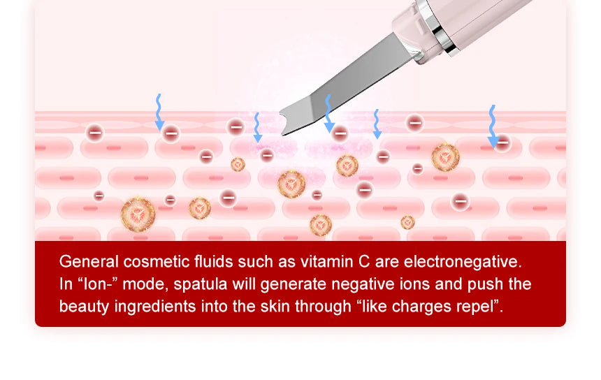 ANLAN Ultrasonic Skin Scrubber Facial Pore Cleansing Spatula Microcurrent Facial Lifting Ultrasonic Peeling Beauty Skincare Tool