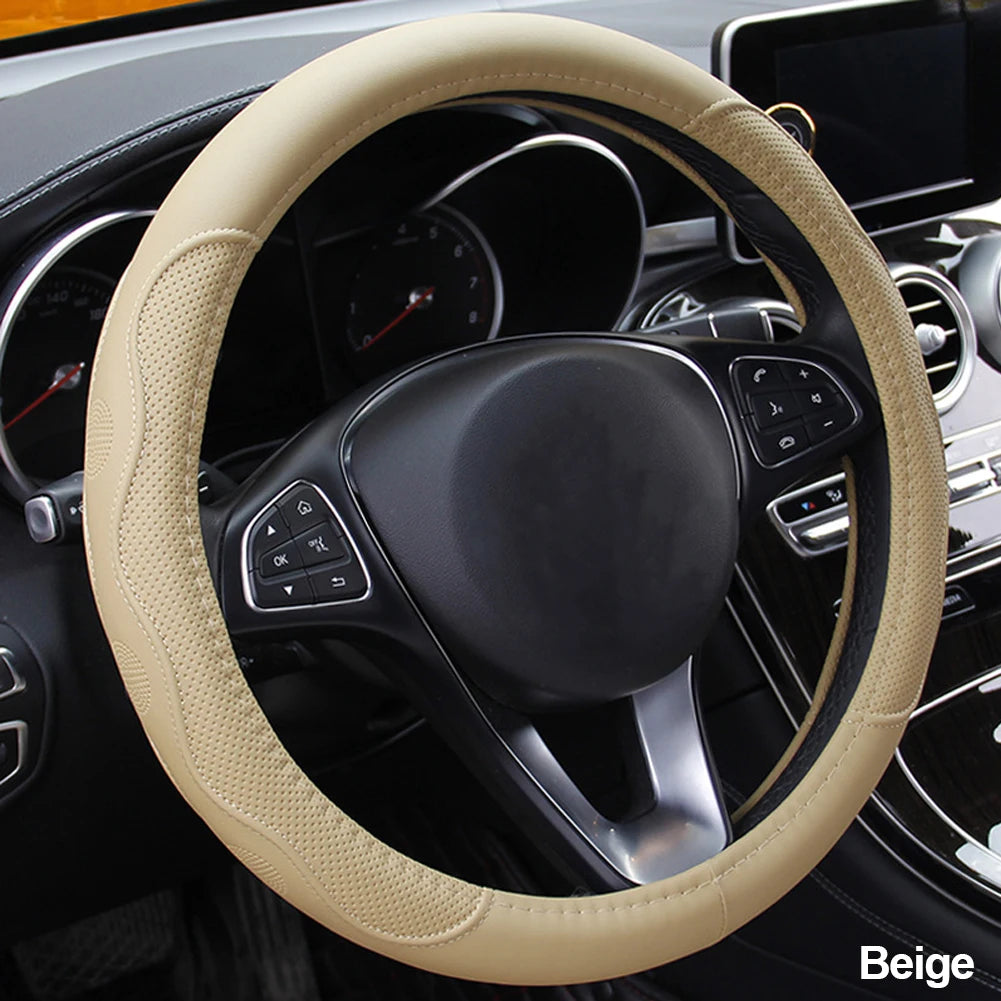 10 Colors Car Steering Wheel Cover Universal Volant Braid on the Steering-wheel Fashion Non-slip Funda Volante Auto Car Styling