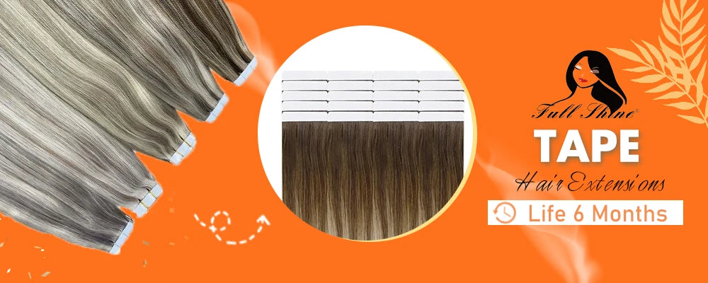 Full Shine Seamless Clip in Human Hair Extensions 8Pcs 100g&80g Pure Color Blond Hair Pu Clip on Remy Extension Skin Weft