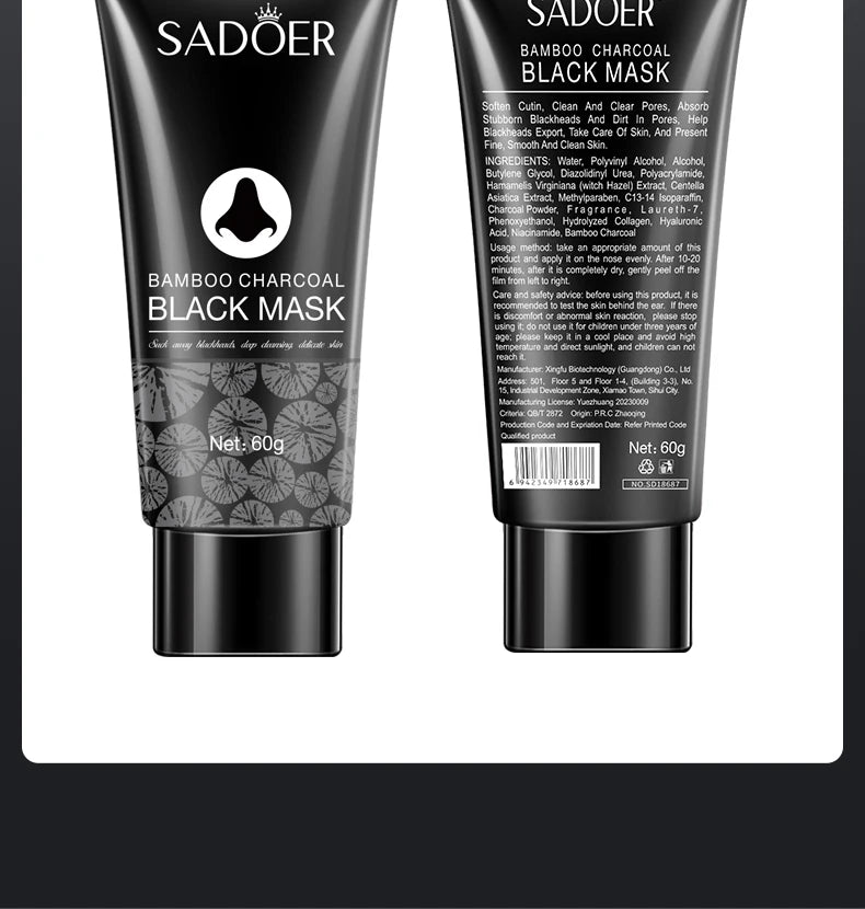 1/3/5/10PCS Bamboo Charcoal Nose Blackhead Remover Mask Deep Cleansing Shrink Pore Mask Skin Care Nose Black Dots Pore Skin Care