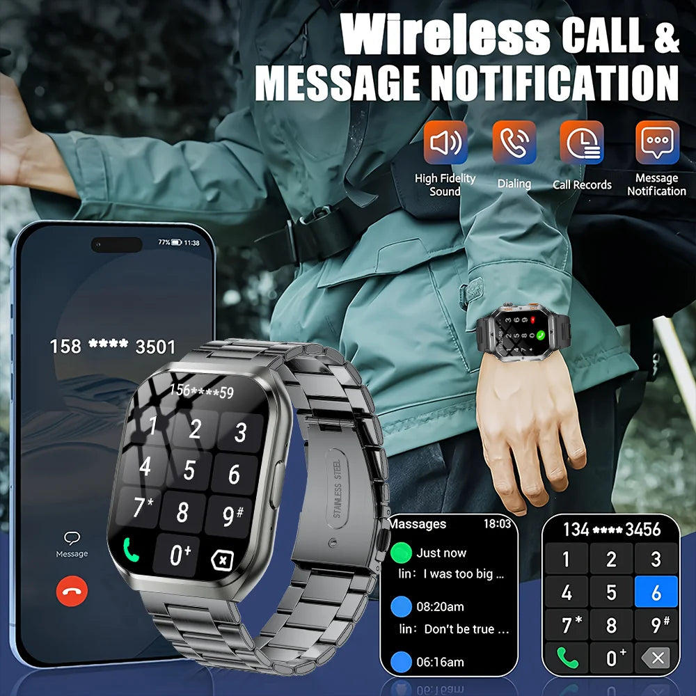 Men's Smart Watch — 1000mAh Long Standby, IP68, BT Calling