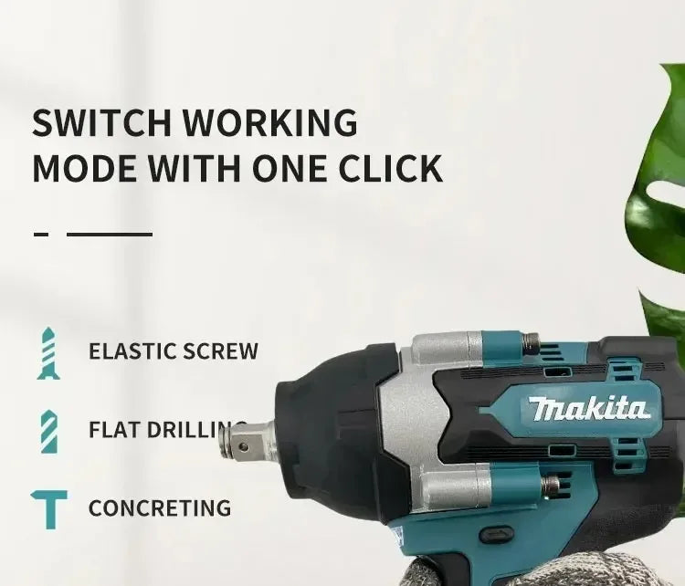 Makita Brushless DTW700 Cordless Electric Impact Wrench 1/2 Inch 18V Battery Compatible Power Tool for Automotive Repair