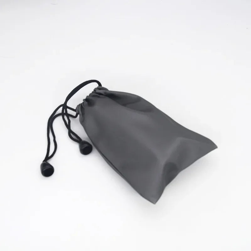 Oxford Waterproof  Dustproof Drawstring Bag Black Polyester Bag Headset Data Cable Pouch Drawst  Sporting Goods Pouch Organizer